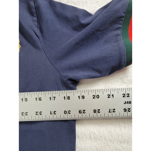 Faded Love Womens Floral Tiger Embroidered Navy Short Sleeve Mini Dress Medium - Picture 7 of 9